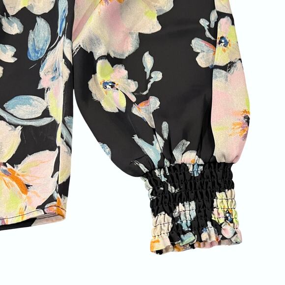 CAbi Zelda Black Floral Blouse #4840 - SIZE S - Picture 4 of 9